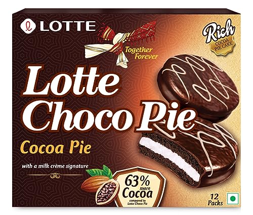 Lotte Choco Pie Cocoa Pie with a Milk Creme Signature, 336g (12 Packs x 28g Each) (B08B8X5KNN) Amazon Price History, Amazon Price Tracker