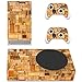 YWZQ Série de Cuisson de la série de Grains de Bois pour la Console S de la série Xbox et 2 contrôleurs Vinyl Decal Housse de Jeu Machine Machine Film Protecteur de la Peau,0359
