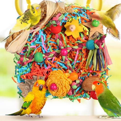 Bird toys, Parakeet Toys Bird Foraging Toys Grass Mat Climbing Wall for Parakeet,Parrot,Cockatiel,Conure,Lovebird,Budgie Cage Small to Medium Birds (twinkle star) - Image 6