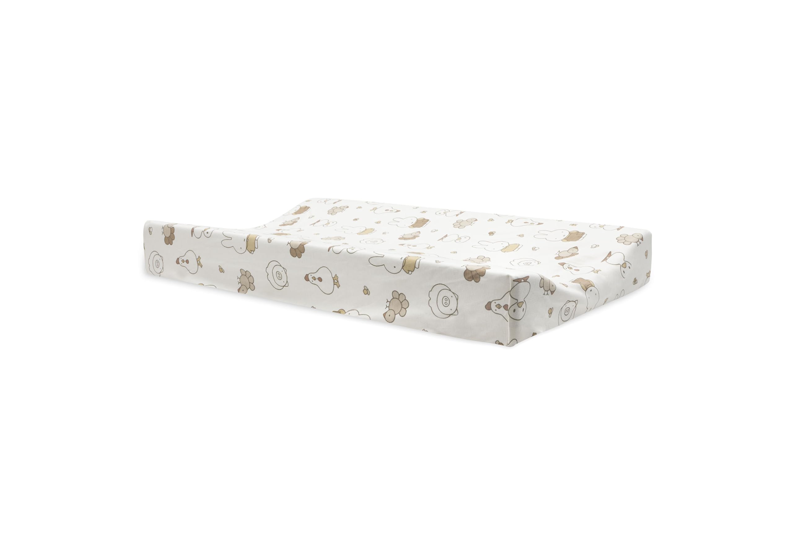 Jollein Funda para cambiador Jersey – Miffy Family Farm – 50 x 70 cm – 100 % algodón – Certificado OEKO-TEX – Funda para cambiador