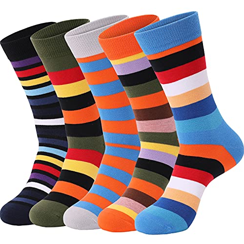 DRASEX Men's Dress Socks Colorful Funky Funny Patterned Novelty Casual Crew Sock