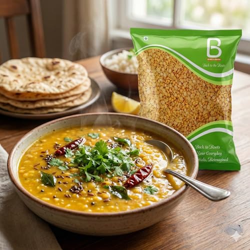 Image of Beans & Grains Toor Dal, 1kg (Unpolished Arhar Dal) | High Protein, Yellow Lentils | Farm Fresh & Natural Taste | Ideal for Sambar & Dal Fry