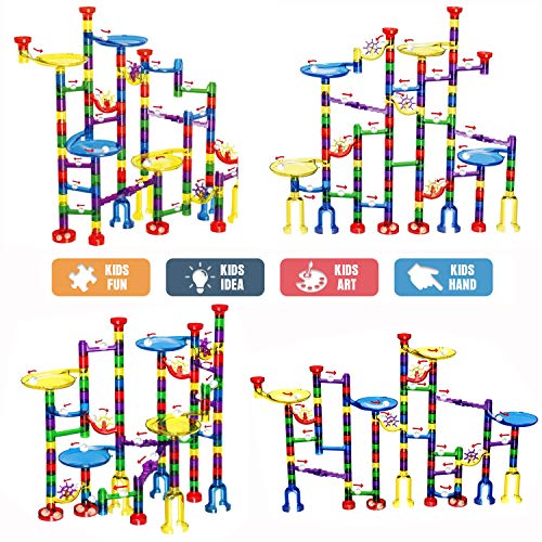 166Pcs Glowing Marble Run for Kids - Marble Maze & Building Block Brain Game STEM Toys Super Fun Gifts for Kids, Boys… - Image 6