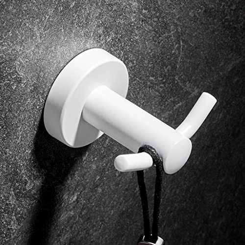 XDLEDMKIZ Towel Rack Bathroom Accessories Kit, 304 Stainless Steel Toilet Brush, Tissue Holder, Towel Ring, Toothbrush Cup, Soap Dish, Towel Hook soap dish (Double Hook)