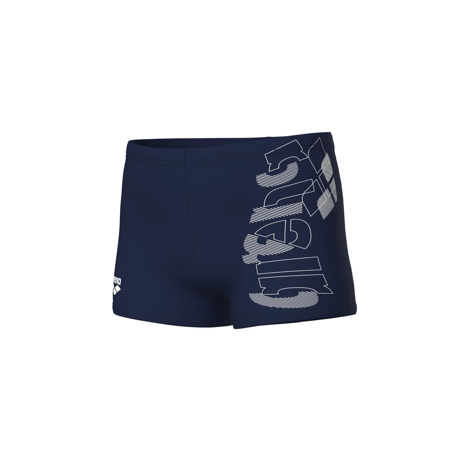Arena Boys Navy-White Feel ' Tales Swim Shorts