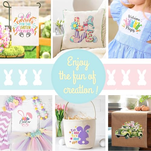 Doreenbow W5XI22EO3Y2L 12 Sheets Easter Iron On Stickers Iron On Decals Patches Heat Transfer Stickers Easter Eggs Rabbit Iron On Appliques Decoration thumb #6