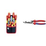 7 Piece Insulated Industrial Pliers Set and KNIPEX 8-Inch Forged Wire Stripper Tool Bundle