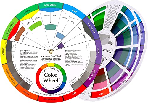 Image of Levin Color Wheel Color Mixing Guide Febwind Creative Color Wheel Color Matching Paint Mixing Learning Guide for Nail Polish Makeup School Office Art Class Teaching Tool