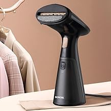 Borosil 1000W Handheld Garment Steamer | Ceramic Coated Soleplate | Dual Steam Modes (Horizontal & Vertical Ironing) | 120ml Detachable Water Tank | Overheat Protection | 2 Year Warranty (GS03)