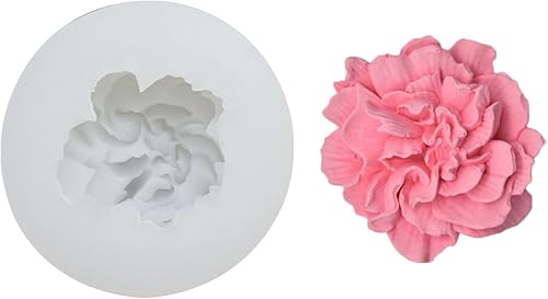 Fondant Mould 2 Pieces DIY Baking Mold 3D Three Dimensional Carnation Cake Chocolate Clay Aromatherapy Handmade Soap Silicone Mold