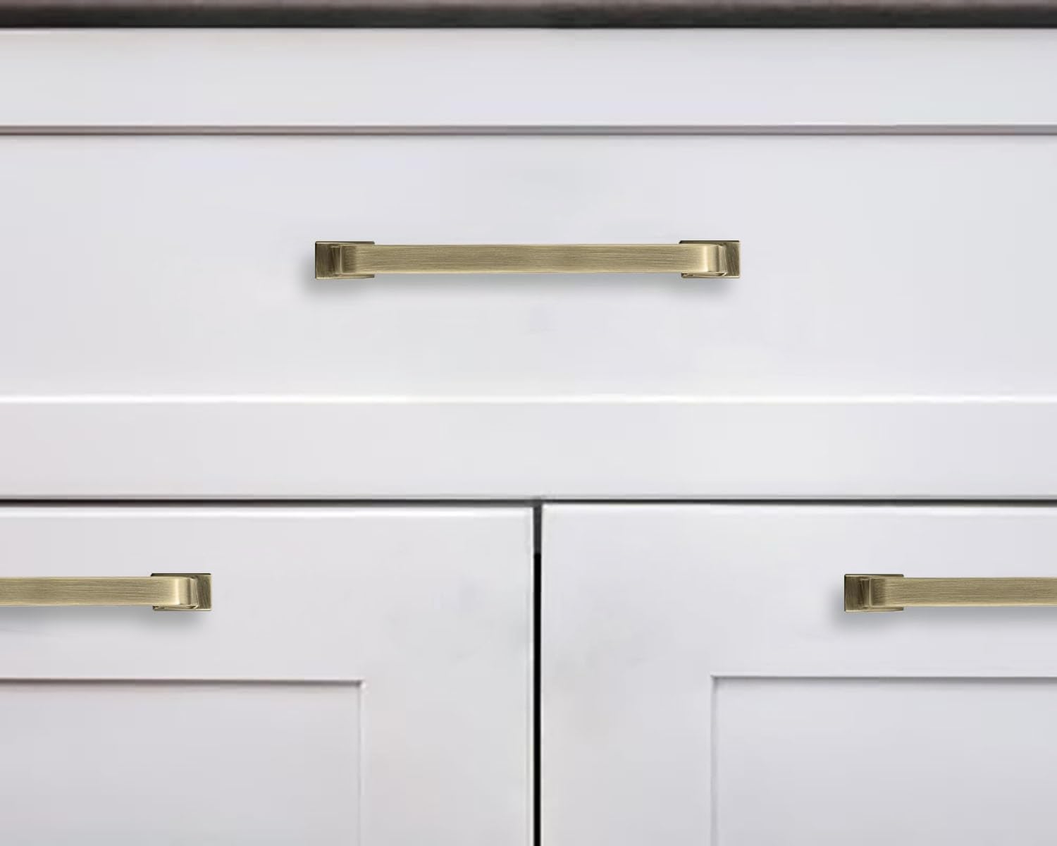 KHTUMEWARE-80266 Antique Brass Cabinet Pulls CTC 3 in (76 mm) 2-Pack in Antique Brass — KHTUMEWARE