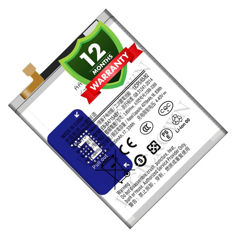 Image of Original EB-BA715ABY Battery Compatible for Samsung Galaxy A71 (4G / 5G) (SM-A715F) / (SM-A716F) - (4500mAh) - 1 Year Warranty DF7