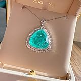 > esposa, novia, amiga 24 * 24 mm paraiba turmalina Esmeralda Rosa Cuarzo Gemstone Colgante Colgante joyería para Mujeres