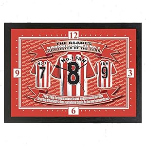 Personalised Gift Products Sheffield United Zegar Ścienny