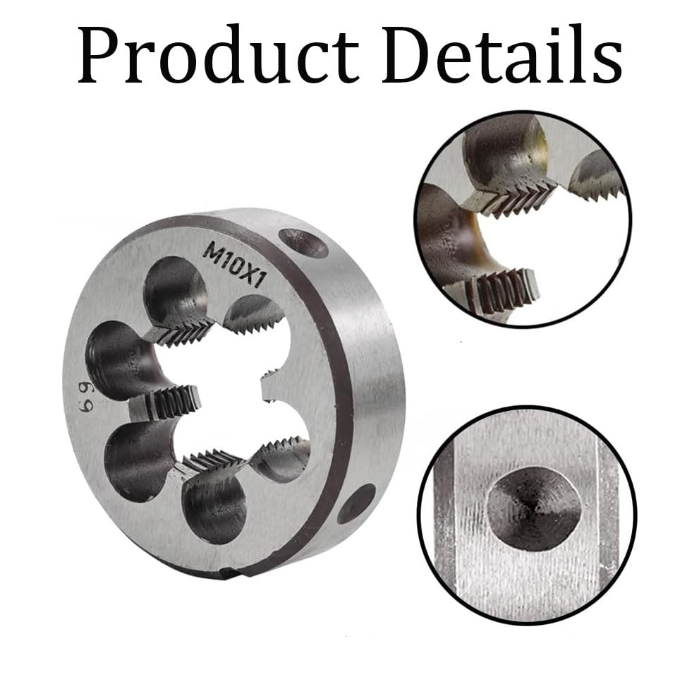 Maschio Filettato Sinistro M10 X 1,25 Mm In Acciaio HSS - Per Maschiatura Manuale Di Precisione | Lunghezza 80 Mm