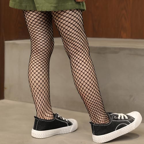 LUCKELF 10+ Colors Girls Fishnet Tights Candy Princess Fishnet stockings Kids High Waist Mesh Pantyhose2