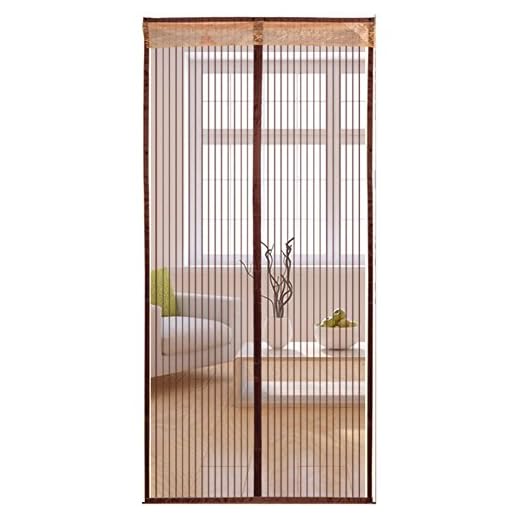 Icegrey Puerta De Pantalla Magnética, Puerta De Pantalla Del Acoplamiento Mejorada, Se Ajusta A Las Puertas 20Ocm x 220cm Café