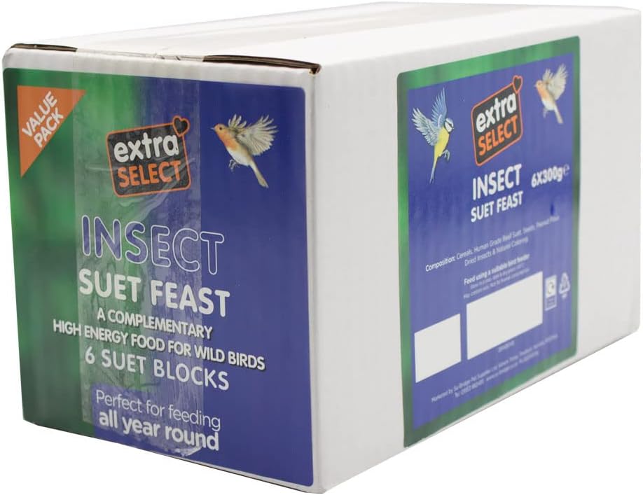 Wild Bird High Energy Insect Suet Blocks 6x300gm