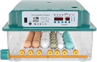 Hethya Fahrenheit 36 Eggs Incubators, Humidity Monitoring, Automatic Turn Eggs, Home Incubator for Hatching Eggs, Quail Eggs Incubators with Egg Candler