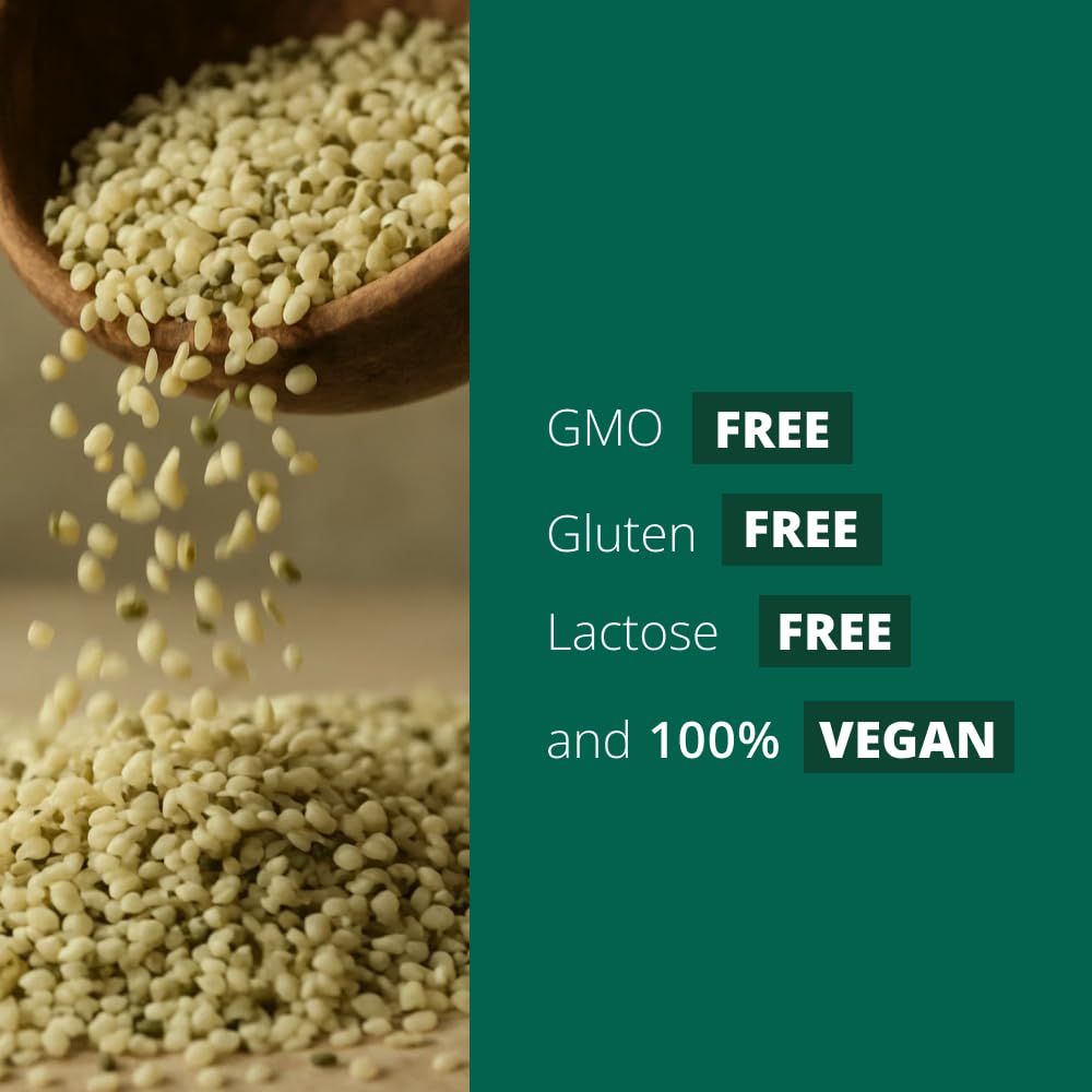 Intenson Semillas de Cáñamo Peladas, 500 g, Rico en Proteína | Rico en Ácidos Grasos, Veganas y Apto para Dieta Keto, Naturalmente Sin Gluten, Sin Aditivos
