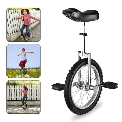 Image of AW 16 /18 /20 /24 Inch Wheel Outdoor Unicycle Adjustable Seat Exercise Bicycle | Fit Adults Kids Outdoor Sports Fitness Exercise, Various colors For Choice