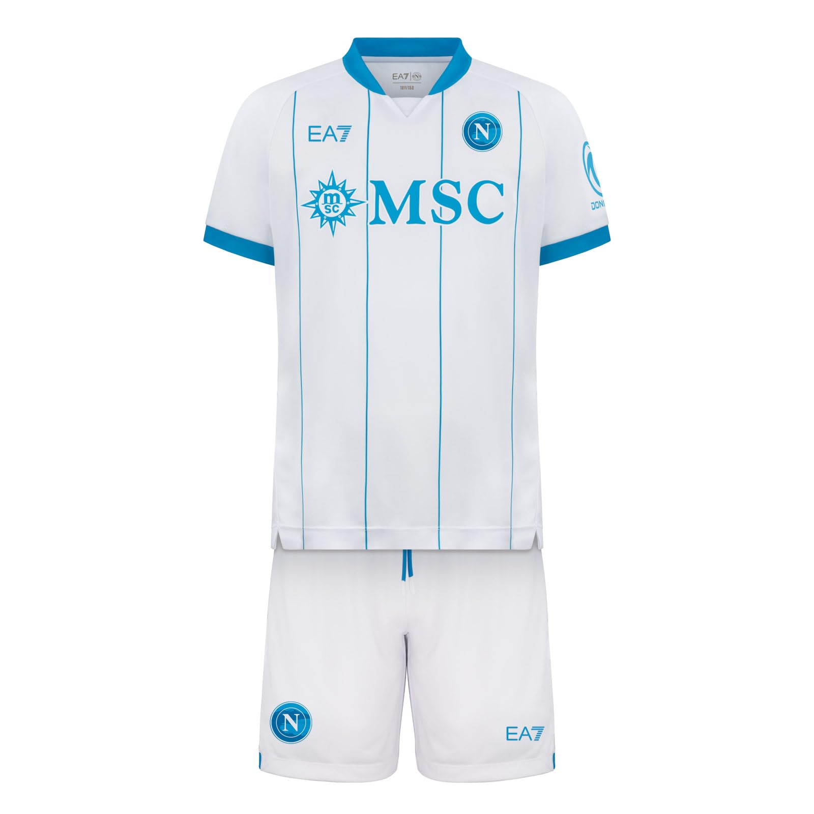 SSC NAPOLI Ssc Napoli Set Gara Replica Junior 2026/2027 Kit Junior Unisex - Bambini e ragazzi (Pacco da 1)