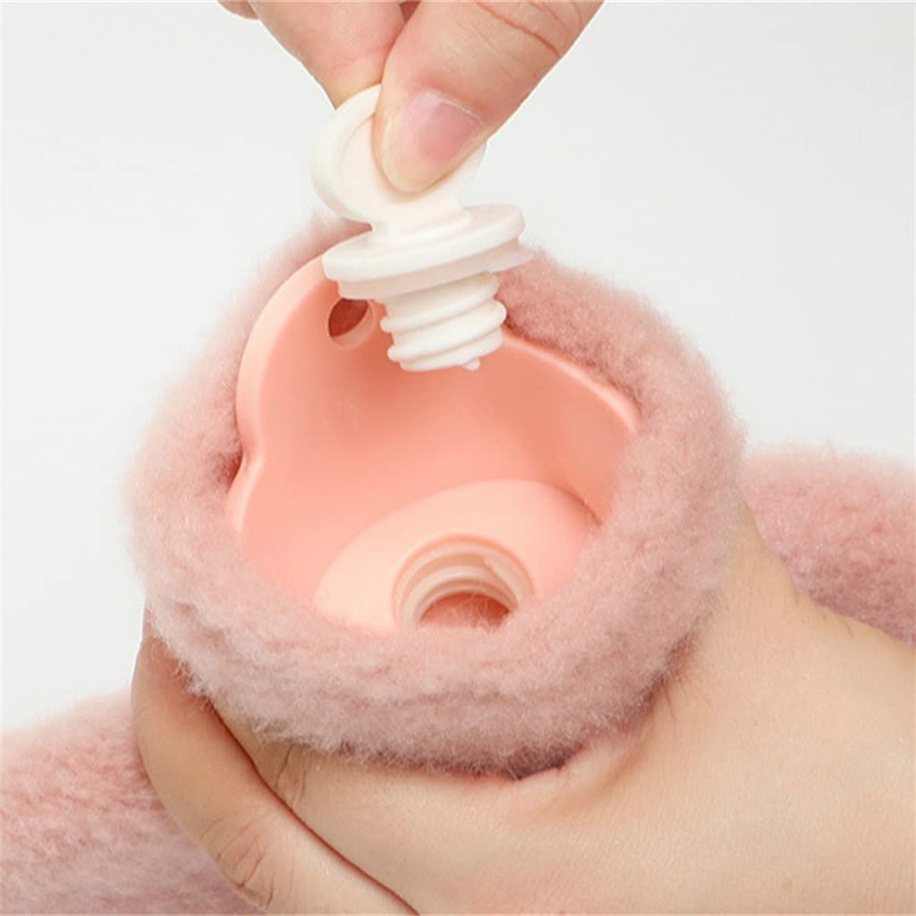 TIANYIA Wärmflasche Tragbare Winter-Wärmflasche, PVC-Material Wasserinjektions-Wärmbeutel, recycelbarer Handwärmer, niedliches Plüsch-Heißpaket tragbar
