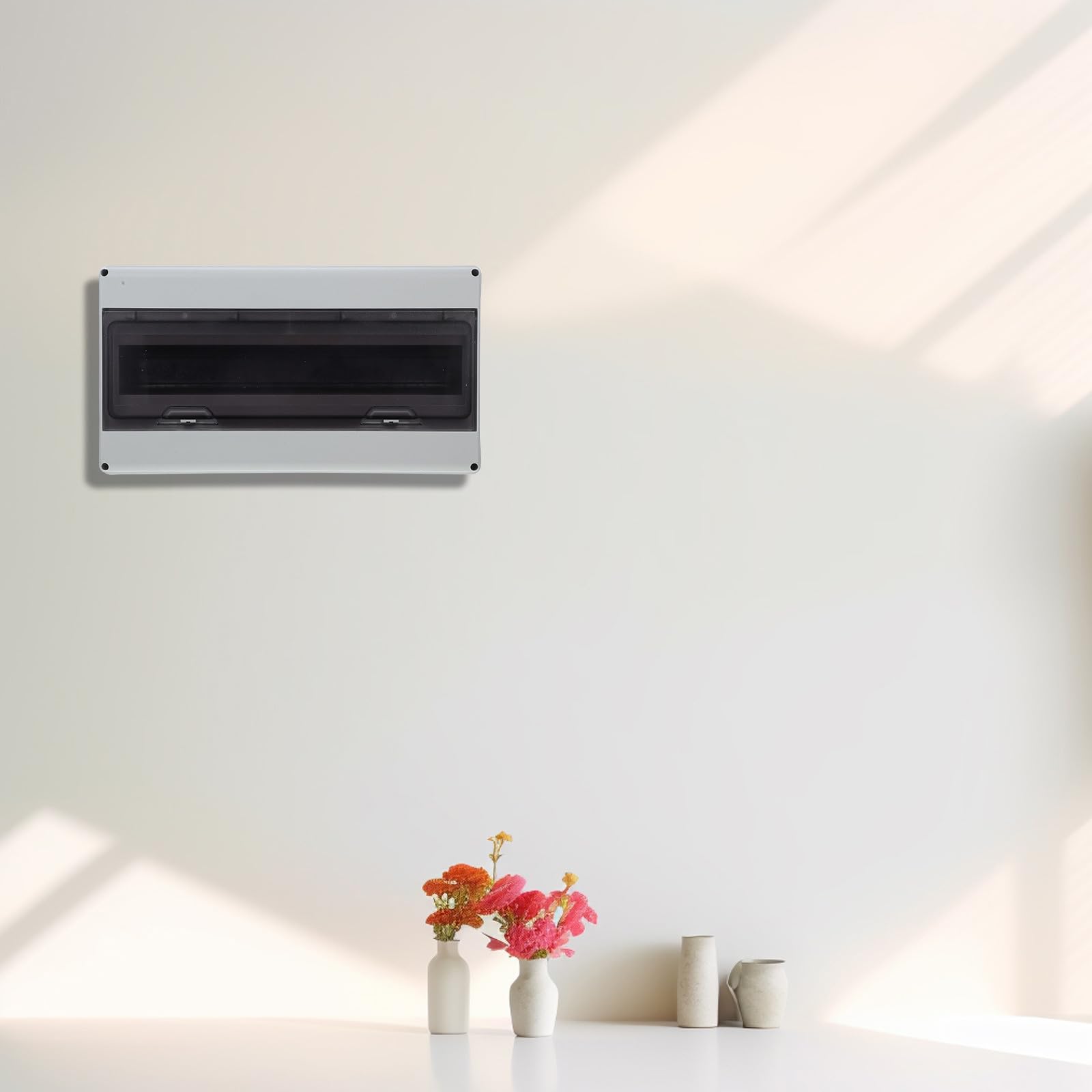 Caja de Distribución Eléctrica Cubierta Transparente de 18 Vías