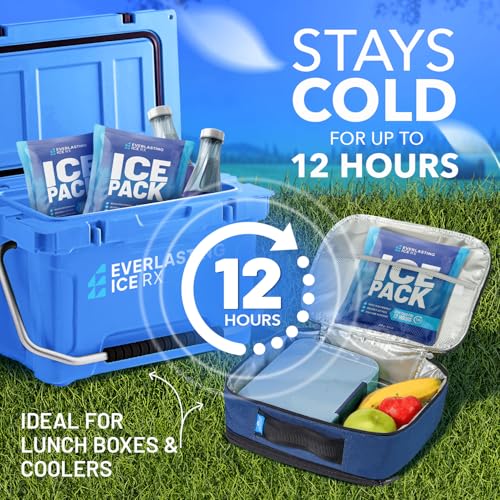 Rapid Performance Reusable Ice Packs for Coolers or Lunch Box | 4 Pack | Cold for Up to 12 Hours | Ice Packs for Cooler, Long Lasting for Camping, Beach - Image 3
