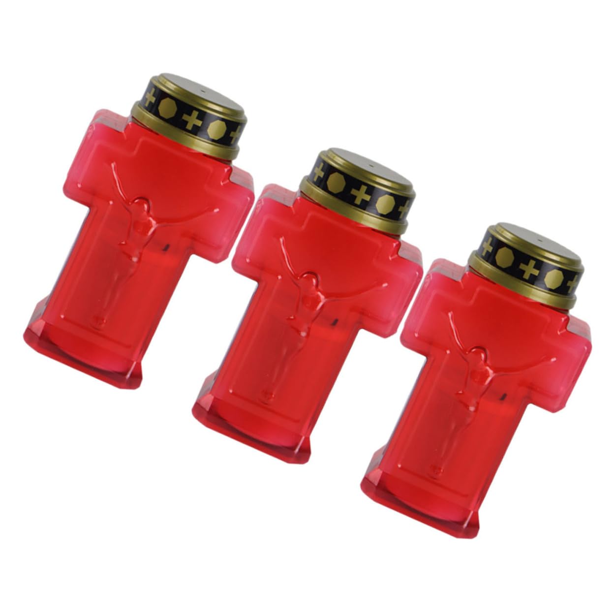 NUOBESTY 6 Stück Teiliges Flammenlose Elektrische Kreuz Kerzenlampen Wetterfeste Garten Dekoration Batteriebetriebene LED Grablicht für Friedvolle Außenbereiche