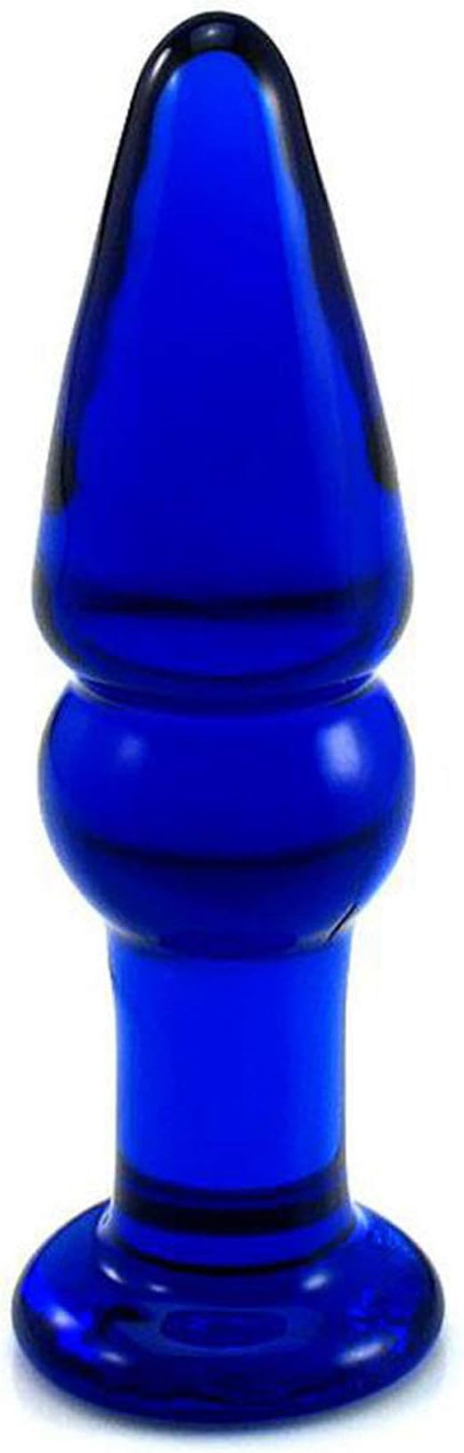 Glass Bubble Plug, Colbalt Blue