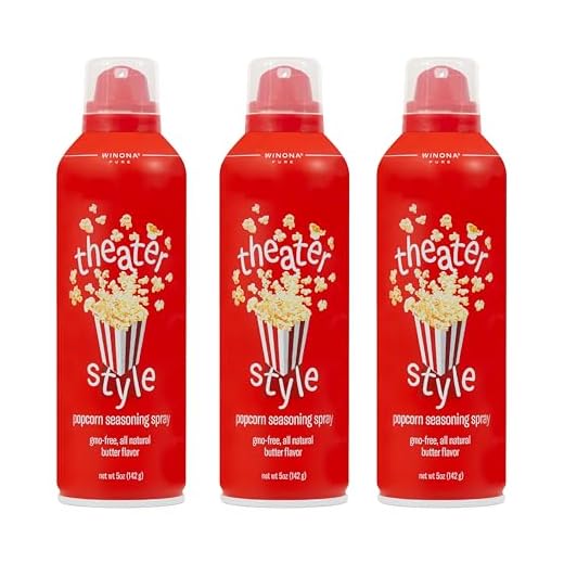 Winona Pure Popcorn Butter, Theater Style 5 Ounce (3-Pack) | Delicious Popcorn Spray with 0 Calories per Serving, Perfect for Popcorn Lovers