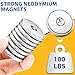 VNDUEEY 8 Pack Neodymium Magnet Cup, 100 LBS Rare Earth Magnets with Countersunk Hole Industrial Strength Round Base, 1.26''D x 0.2