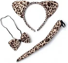 Kit Fantasia Cosplay Oncinha - Rabo/Tiara/Gravata