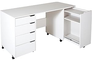 Farmhouse Crafting Desk with Ample Storage