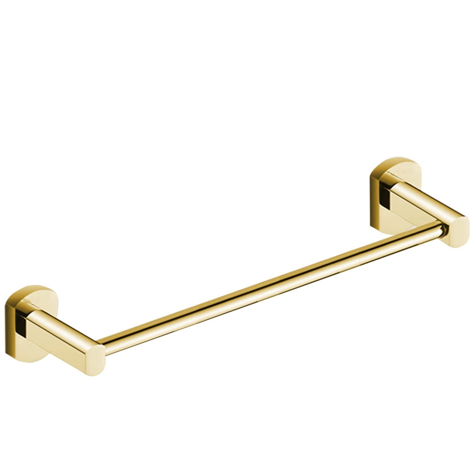 LMYSXAOZ Wall Mounted Towel Rail,All Copper Holder,Rod Bath Bar with 2 Hooks,Towel Rack Hanger for Bathroom Kitchen,30cm-80cm,Gold (Size : 40cm)