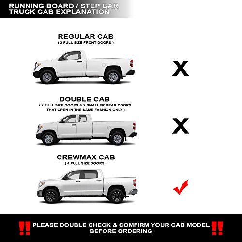 Estribos laterales para Toyota Tundra CrewMax 2007-2021 miniatura 2