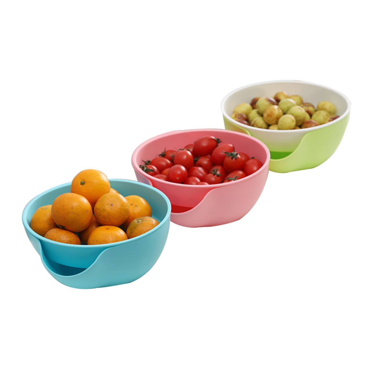 COLLBATH Double Dish Snack Bowl Shell Holder Pistachios Sunflower Cherries Candies Ideal Snacking Serving Random Color