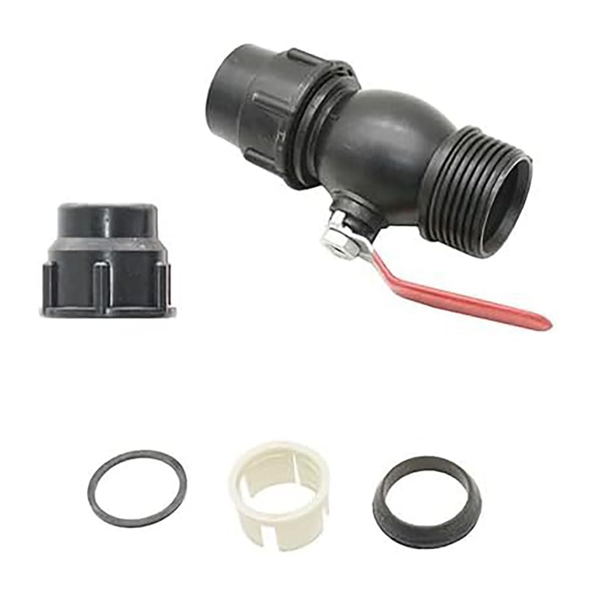 Válvula de bola de conector rápido de tubería de agua de plástico reutilizable, núcleo de válvula de Metal, 1 ud.(63mm)