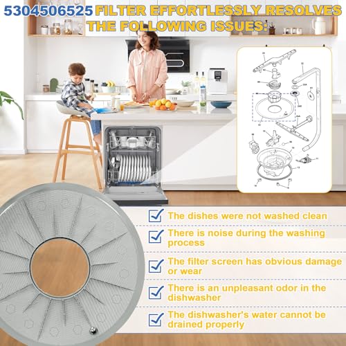 Image of 5304506525 Dishwasher Filter Compatible with Frigidaire Dishwasher