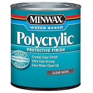 Minwax 233334444 Minwaxc Polycrylic Water Based Protective Finishes, 1/2 Pint, Satin
