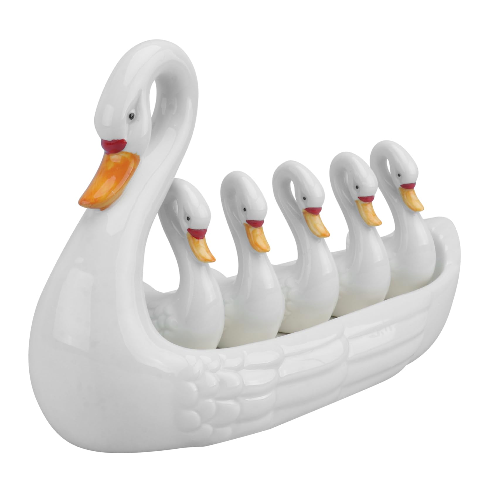 CONGARTENO 1 Set Chopstick Rest Set Spoon Stand Chopstick Stand Kitchen Things Kitchen Tableware Creative Chopsticks Stand Cooking Spoon Holder Swan Decor Chopsticks Rack White Porcelain