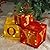 Hourleey Set of 3 Christmas Lighted Gift Boxes, Pre-lit 60 LED Light Up Joy Present Boxes Ornament Decorations for Indoor Outdoor Xmas Tree Home Yard Lawn Decor
