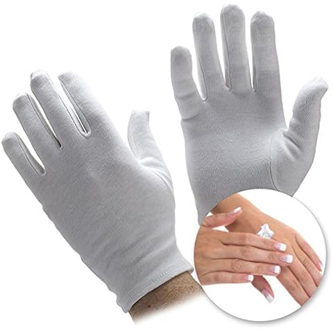 100% Cotton Dermatological Gloves for Moisturising/Softening Skin Care & Eczema Prone Skin Cover