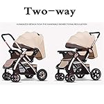 Kinderwagen, Einstellbare High View Kinderwagen, Buggy Travel System Mit Baby-Korb Und Anti-Shock Springs, 5-Punkt-Gurt Und Eine Hohe Kapazität Basket (Color : Blue)