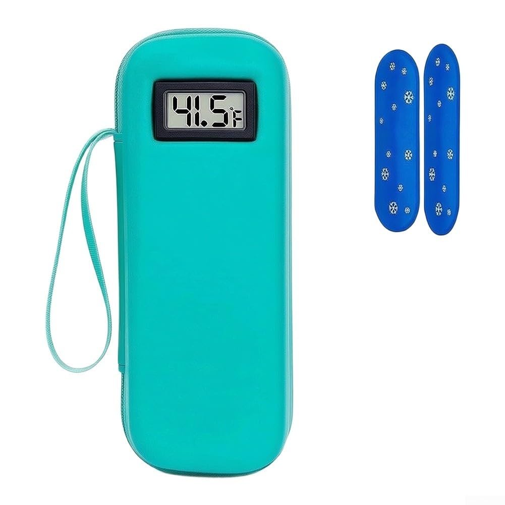 Bolsa Insulina con Termómetro Digital EVA Portátil(blue)