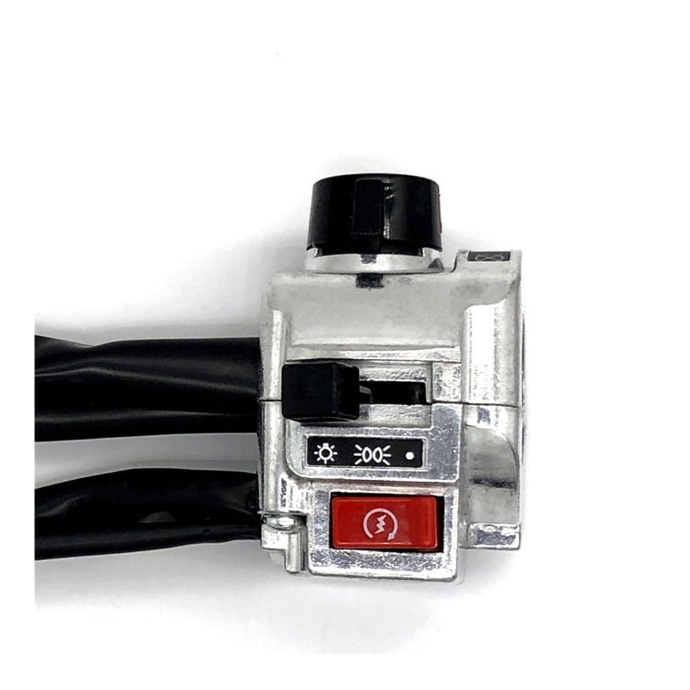 Motocicleta Arranque Interruptor botón Interruptor Apagado Llama Universal para Manillar Motocicleta, Botón Encendido Apagado para Moto, ATV, Interruptores CC 12 V/10 A, Controlador Arranque.