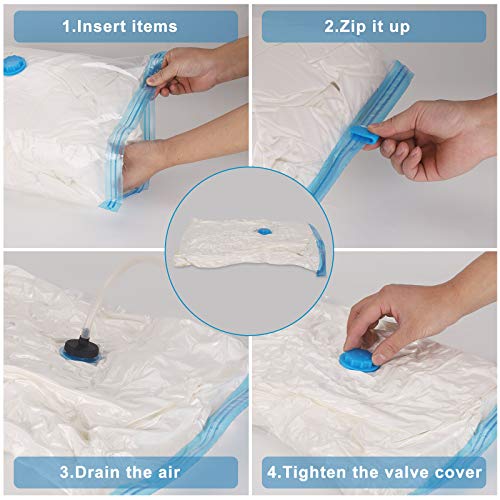 Hawatour 10 Pack Vacuum Storage Bags Space Saver Bags For Clothes, Pillow, Towel, Blanket #TOP1