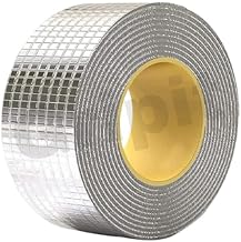 Waterproof Repair Tape for Pipe Leakage Roof Water Leakage Solution Aluminium Foil Tape Waterproof Adhesive Sealing Gripit Rubber Tape for Surface Crack (5cmx5m) (Silver)