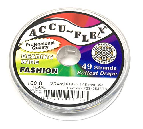Accuflex Beading Wire Pearl .019 Inch 49 Strand 100 Feet